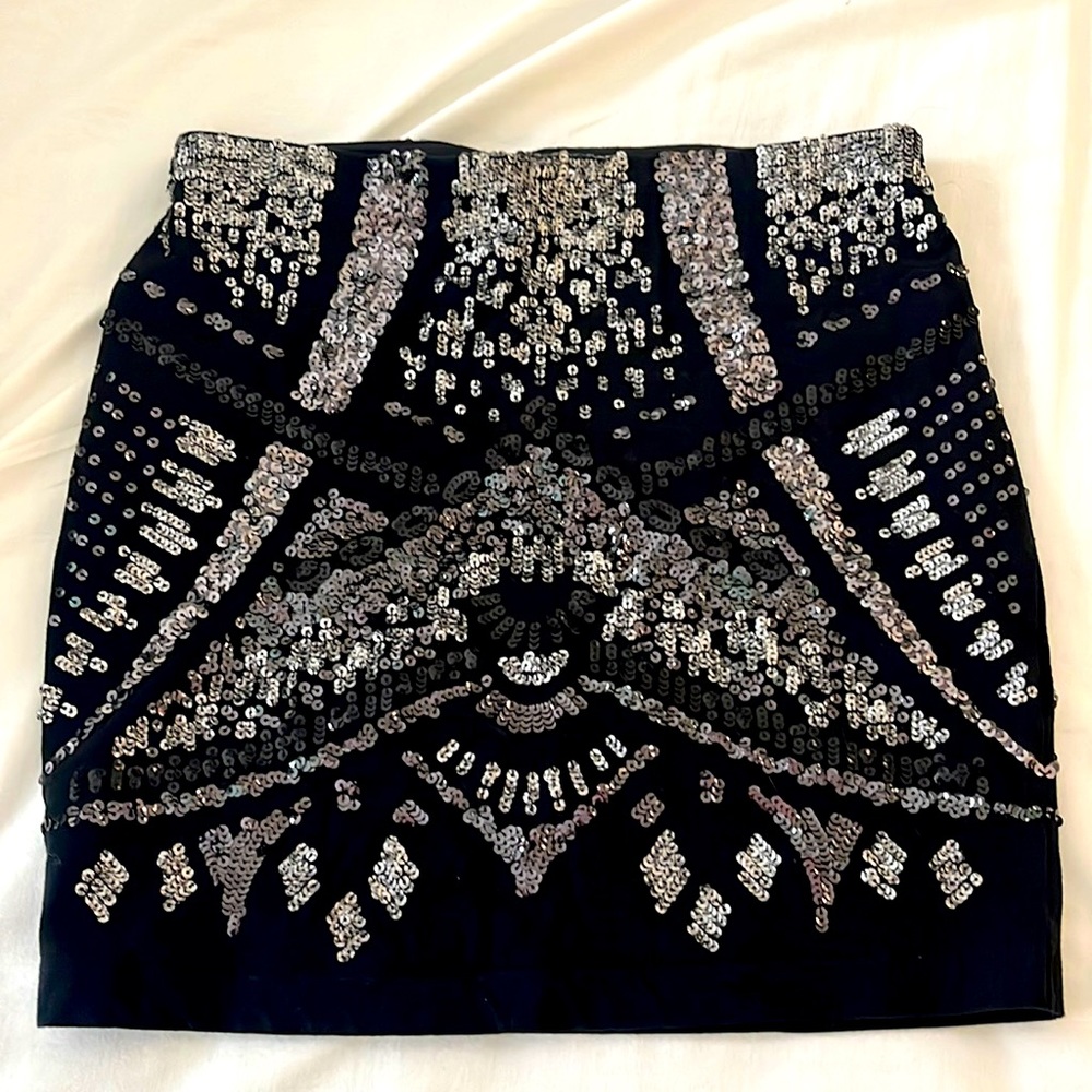 Mini sequined skirt